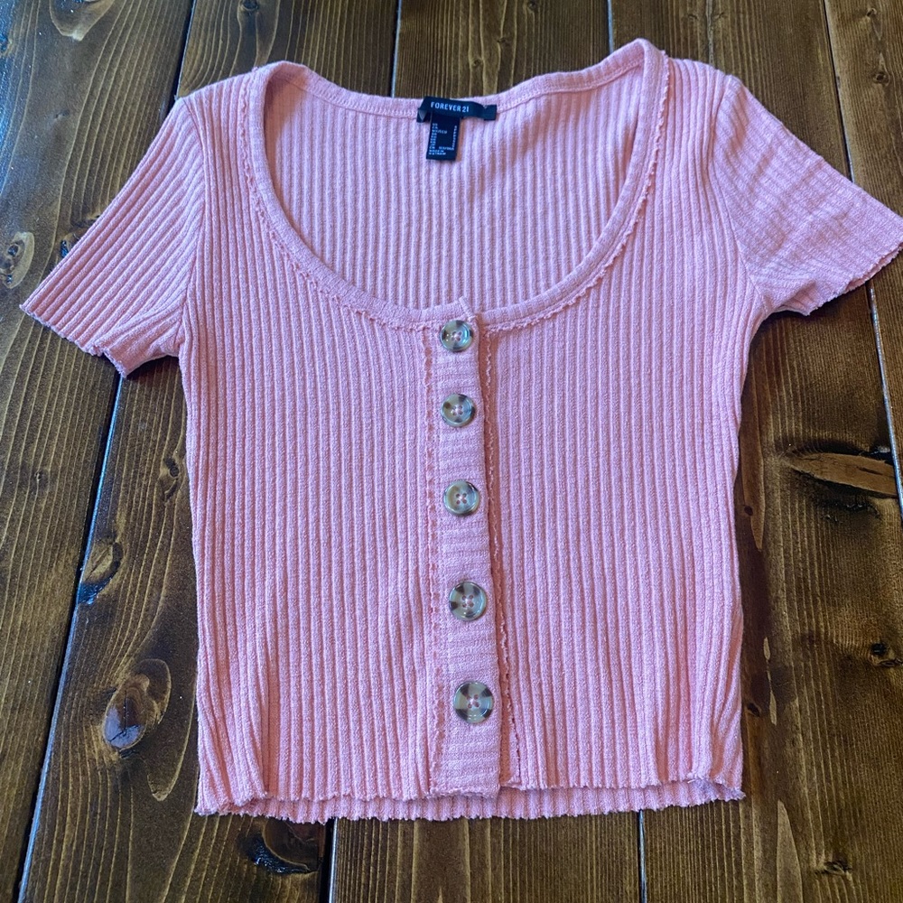 Women’s Forever 21 Coral-Colored Crop Top